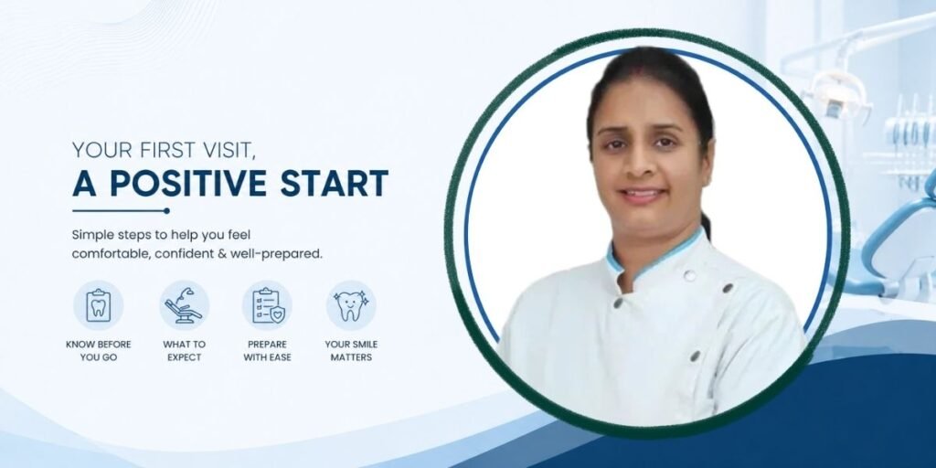 Patient preparing for first dental appointment with Dr. Pushpa Sharma in Delhi clinic